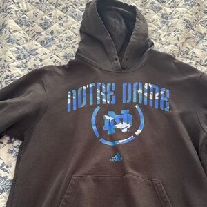 Adidas Black and Blue Notre Dame Hoodie